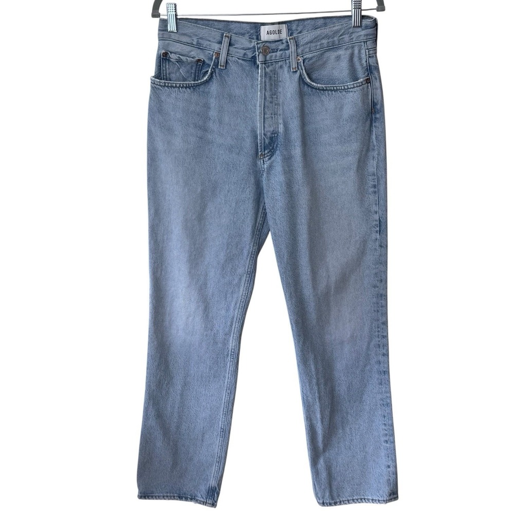 Agolde High Rise Vintage Straight Lightwash Capsule Comfort Luxury Everyday 28 - Picture 2 of 13